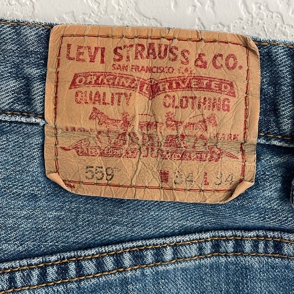 Levi’s 559 34x33 Men’s Relaxed Straight Light Wash Jeans - Picture 7 of 7